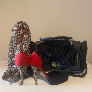 🔥💋VTG Heels/Scarf/Purse Bundle! 👠❤️‍🔥